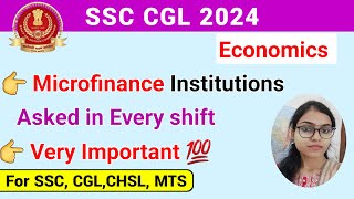 Micro Finance Institutions in India  SSC CGL Economics  ssc gk [upl. by Jermaine]