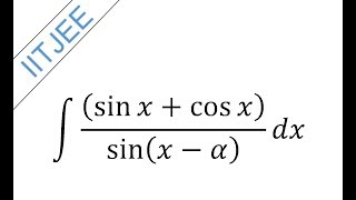 integrate sinx  cosxsinxalpha  Integration class 12 Solutions  Indefinite integral  9 [upl. by Nylidnam]