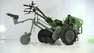 Mini Power Tiller and Cultivator with Plough – Kmwagricom [upl. by Bradan]