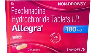 Allegra 180mg Tablets  Medicine for Allergy  Uses Dose Side Effects Precautions MedPharma 24x7 [upl. by Anomis451]