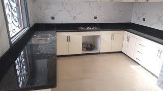 cuisine granite noir labradorمطبخ رائع mdf بالكرانيت الاسود قشور الحوت [upl. by Anazus]