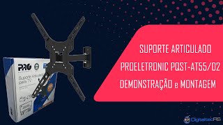 Suporte Articulado 13 a 55 para TV demonstração e montagem unboxing  dicas PQSTAT5502 [upl. by Skipton655]