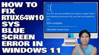 How To Fix Rtux64w10sys Blue Screen Of Death Error in Windows 11 [upl. by Leoline]