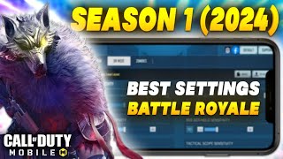 The MOST BALANCED SETTINGS For Battle Royale  COD Mobile  Season 1 BEST SENSITIVITY For BR 2024 [upl. by Rempe608]