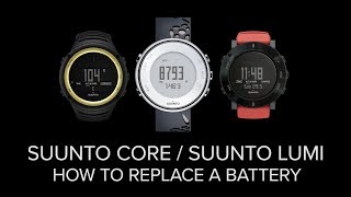 Suunto Core  Lumi  How to replace a battery [upl. by Alessandro760]