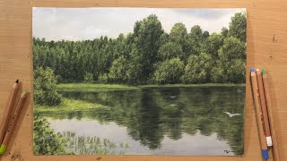 How to Draw a Riverscape in Pastel [upl. by Reginald]