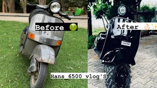 chetak scooter fully ✨👌🏻modified and restore 😱😰vlog trending trend scooter chetak modified ❤️ [upl. by Yenruoj233]