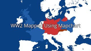 The Second World War In Europe Mapped Using Mapchart [upl. by Ardnuassac933]