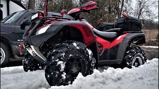 HONDA RINCON 680 TOP SPEED WITH 20 GEAR REDUCTION WITH SKI DOO 500 AND THE OLD FOURTRAX 300 GOPRO [upl. by Gatias]