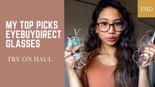 MY TOP FAVOURITE EYEBUYDIRECT GLASSES  TRYON HAUL [upl. by Fira]