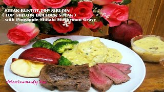 belajar rahsia STEAK BUNTOT TOP SIRLOIN medium rare yg enak Top Sirloin Steak Resepi Alexiswandy [upl. by Annoif]