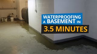 Basement Waterproofing in 35 Minutes  Block Wall Foundation in Norwalk CT [upl. by Adnovad478]