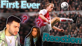 FIRST EVER REACTION TO DENNIS BERGKAMP When Football Becomes Art [upl. by Ewer]