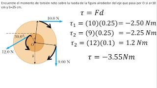 Física  Momento de torsión  Ejemplo 2 [upl. by Athalla]