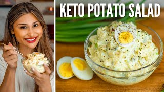 BEST KETO POTATO SALAD EVER How to Make Potato Salad for Keto Thanksgiving Dinner Only 3 Net Carbs [upl. by Ealasaid449]