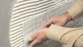 VIDREPUR GLASS MOSAICS  Tile installation on a bathroom tutorial [upl. by Enyawal499]