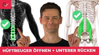 Hüftbeuger öffnen  unteren Rücken befreien hocheffektiv [upl. by Kcor597]