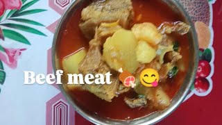 Beef meat 🍖 making at home with me 😋😋 [upl. by Annaear]