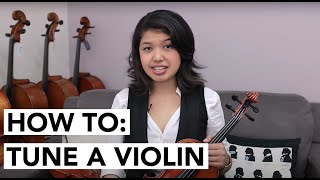 HOW TO Tune a Violin for beginners using a Digital Tuner [upl. by Cohby]