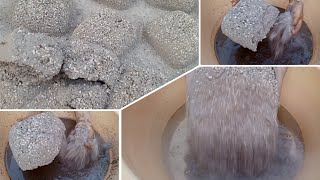 Extra crunch Dusty Stony Sand Cement Crumble dry on floor and water 💦💦💦 satisfying sound asmr [upl. by Bannasch230]