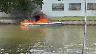 Child seriously injured 3 others hurt in boat fire on Chicago area lake [upl. by Crockett]