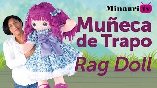 🧸 Muñeca de trapo muy grande Large Rag DollFree PatternPatrón wwwminauricommunecadetrapo [upl. by Alekahs]