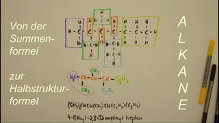 Von der Strukturformel zur Halbstrukturformel [upl. by Akinal]