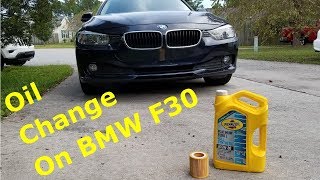 BMW F30 Oil Change oil service reset [upl. by Chrisoula]