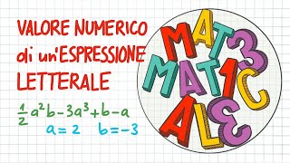 VALORE NUMERICO di unESPRESSIONE LETTERALE  CL08 [upl. by Mallory949]