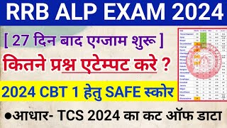 RRB ALP Exam 2024 Safe Score and Good attempt  RRB ALP 2024 Expected Cut Off Analysis [upl. by Arvie]