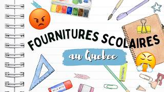 Première rentrée scolaire au Québec  les fournitures scolaires  😱 [upl. by Behnken]