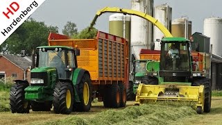 1ste Gras hakselen  2016  John Deere  Grass silage  Waaijenberg  Barneveld  Lunteren [upl. by Arodaeht]