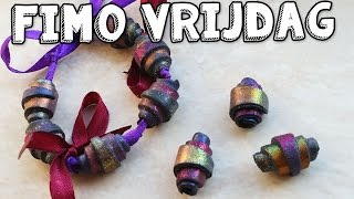 FIMO VRIJDAG 11 Iriserende Kralen van Polymeer Klei Maken [upl. by Ariana916]