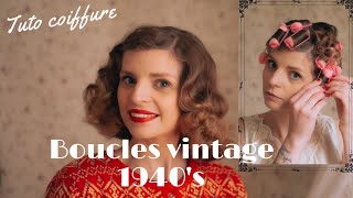 Tuto coiffure boucles VINTAGE style années 40 [upl. by Yramliw]