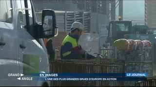 Yvelines Première Reportage du 12 février 2015 sur la grue de la gare des chantiers [upl. by Carmina]