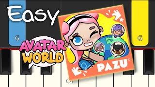 AVATAR WORLD THEME  EASY PIANO TUTORIAL [upl. by Ave]