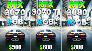 RTX 3070 Ti vs RTX 3070 vs RTX 3080  Test in 8 Games [upl. by Sheya942]