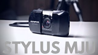 How to USE an OLYMPUS Infinity Stylus Mju 35mm Film Camera  BATTERY Replacement amp LOAD Film [upl. by Enaej832]