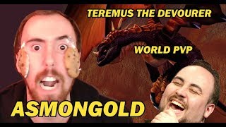 Asmongold kiting TEREMUS THE DEVOURER to Stormwind and MASSIVE WORLD PVP [upl. by Simmonds]