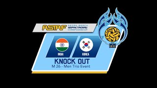 M26 Men Trio  INDIA vs KOREA  ASTAF Asian Beach Sepaktakraw Championship 2024 [upl. by Merlina991]