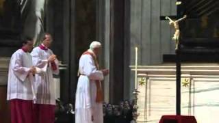 Good Friday The Pope prays barefoot at St Peters Basilica [upl. by Nerrad]