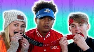 GIANT Gummy Worm MattyBRaps Ivey amp Justin [upl. by Chet525]