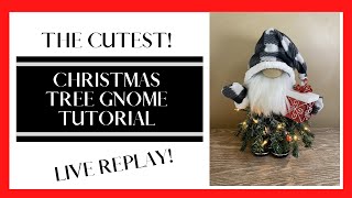 EASY DIY Dollar Tree Christmas Gnome Tutorial LIVE REPLAY [upl. by Ahseina]