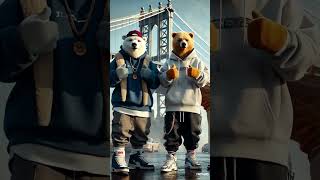 Bears dancing hiphop hiphop bears funnyanimals shorts [upl. by Erdua]