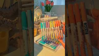 My new Doms pastel brush pen set👀🤍  lilthingsakmal  shorts shortsfeed unboxing [upl. by Anerres]