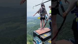 Bungee Jumping With Rope In Beautiful PlaceAsmr Bungee Jumping shorts [upl. by Lomasi]