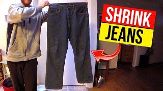 How To Easily Shrink your Jeans Jonny DIY [upl. by Montano]