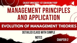 Calicut University 1st Sem Management Principles and Application Chapter 2 Exam oriented [upl. by Ailgna341]