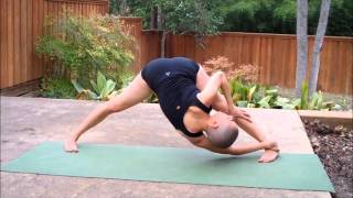 Christine Borg Yoga  Moving in Prasarita Padottanasana [upl. by Rese420]