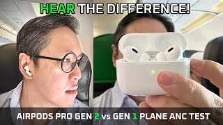 AirPods Pro Gen 2 vs Gen 1 REAL Plane Noise Cancelling Test 🔥 shorts [upl. by Anyrtak]